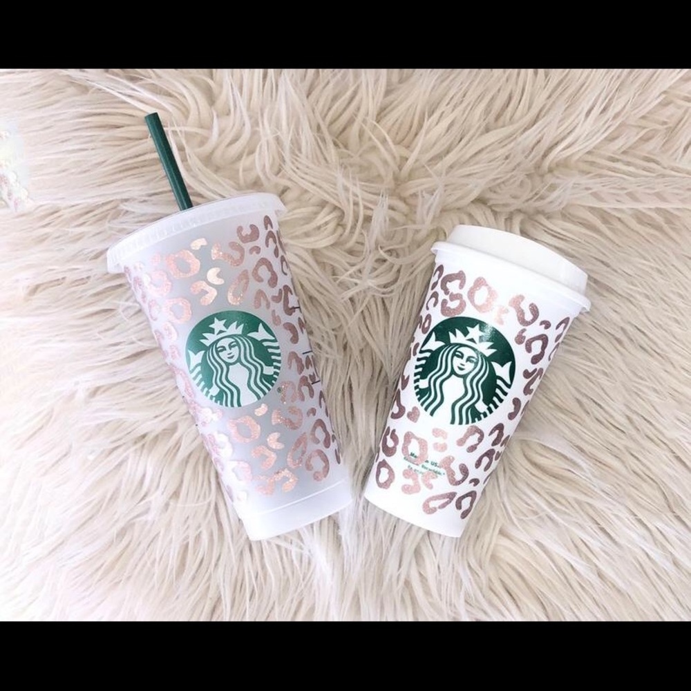 Starbucks cheetah custom cup